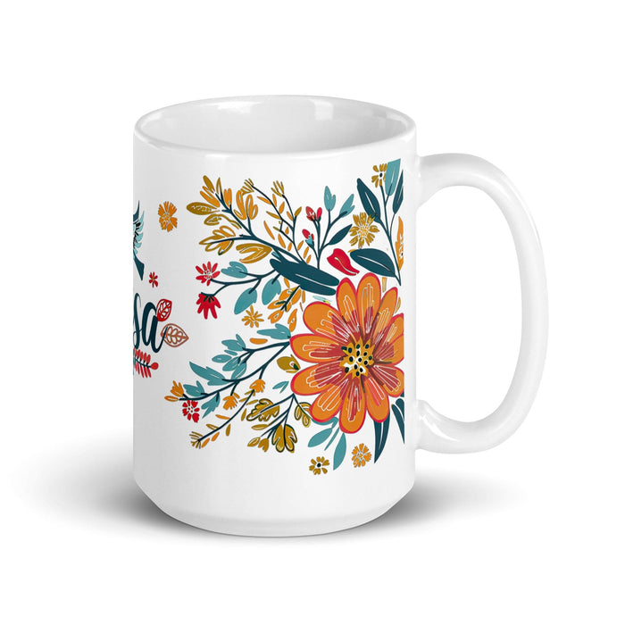 Brisa Exclusive Name Art Piece Home Office Work Coffee Mug Mexican Spanish Pride Gift Cup One-Of-A-Kind Calligraphy White Glossy Mug | B19 Mexicada 15 oz