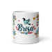 Brisa Exclusive Name Art Piece Home Office Work Coffee Mug Mexican Spanish Pride Gift Cup One-Of-A-Kind Calligraphy White Glossy Mug | B19 Mexicada