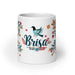 Brisa Exclusive Name Art Piece Home Office Work Coffee Mug Mexican Spanish Pride Gift Cup One-Of-A-Kind Calligraphy White Glossy Mug | B19 Mexicada