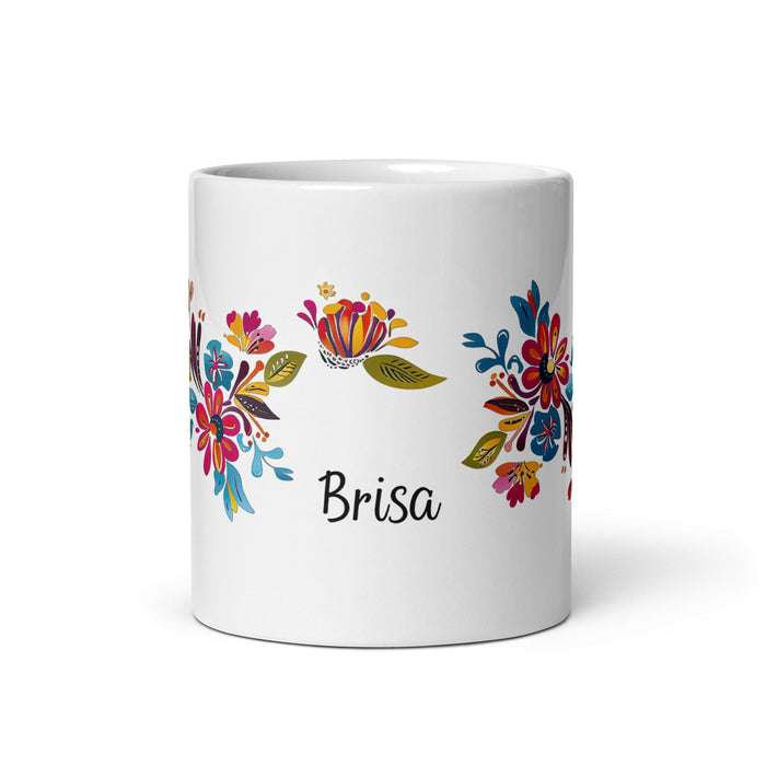 Brisa Exclusive Name Art Piece Home Office Work Coffee Mug Mexican Spanish Pride Gift Cup One-Of-A-Kind Calligraphy White Glossy Mug | B20 Mexicada