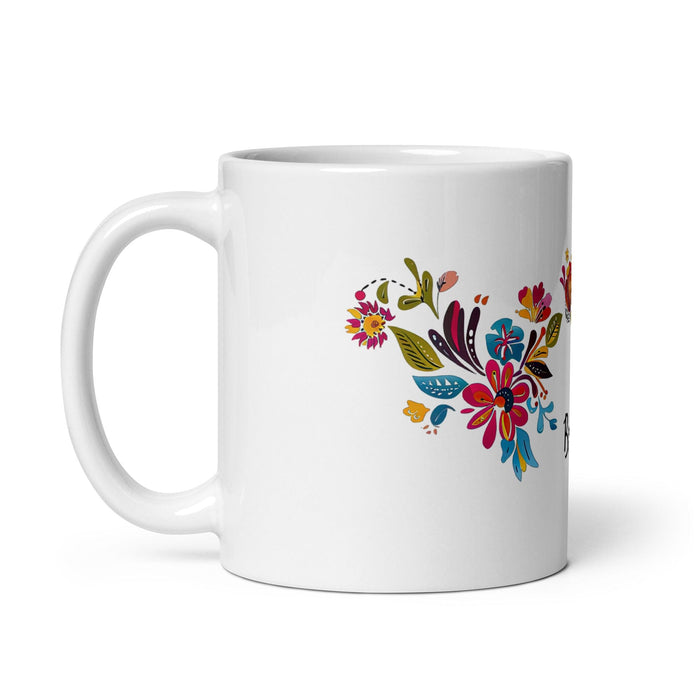 Brisa Exclusive Name Art Piece Home Office Work Coffee Mug Mexican Spanish Pride Gift Cup One-Of-A-Kind Calligraphy White Glossy Mug | B20 Mexicada