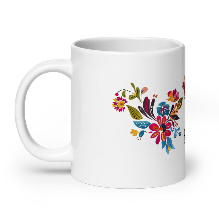 Brisa Exclusive Name Art Piece Home Office Work Coffee Mug Mexican Spanish Pride Gift Cup One-Of-A-Kind Calligraphy White Glossy Mug | B20 Mexicada