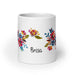 Brisa Exclusive Name Art Piece Home Office Work Coffee Mug Mexican Spanish Pride Gift Cup One-Of-A-Kind Calligraphy White Glossy Mug | B20 Mexicada