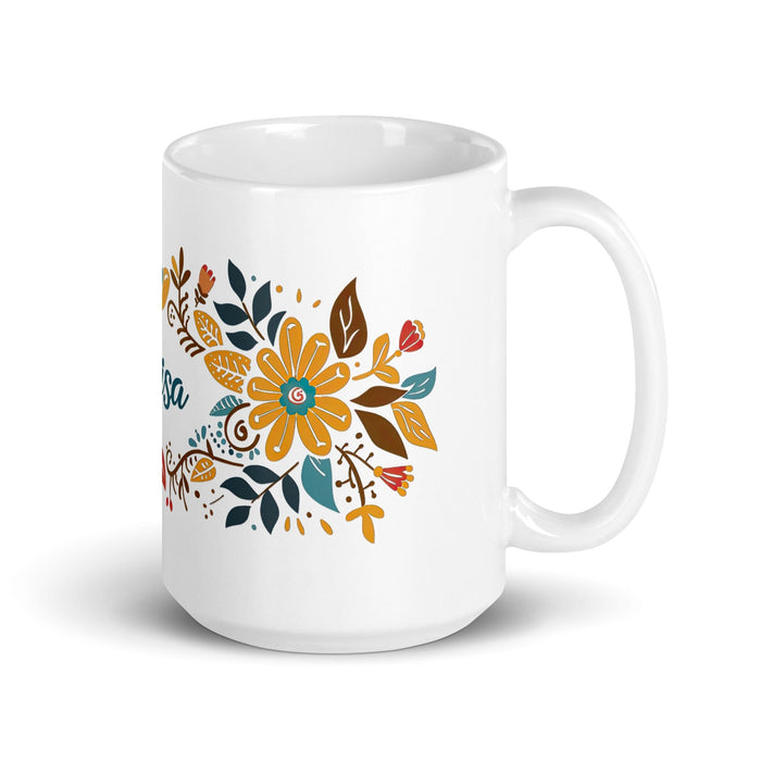 Brisa Exclusive Name Art Piece Home Office Work Coffee Mug Mexican Spanish Pride Gift Cup One-Of-A-Kind Calligraphy White Glossy Mug | B22 Mexicada 15 oz