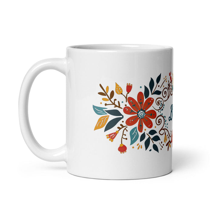 Brisa Exclusive Name Art Piece Home Office Work Coffee Mug Mexican Spanish Pride Gift Cup One-Of-A-Kind Calligraphy White Glossy Mug | B22 Mexicada