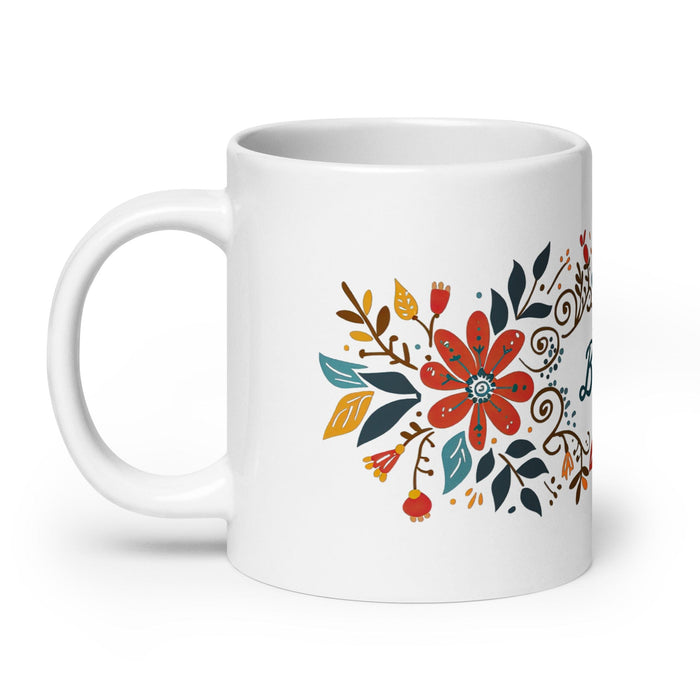 Brisa Exclusive Name Art Piece Home Office Work Coffee Mug Mexican Spanish Pride Gift Cup One-Of-A-Kind Calligraphy White Glossy Mug | B22 Mexicada