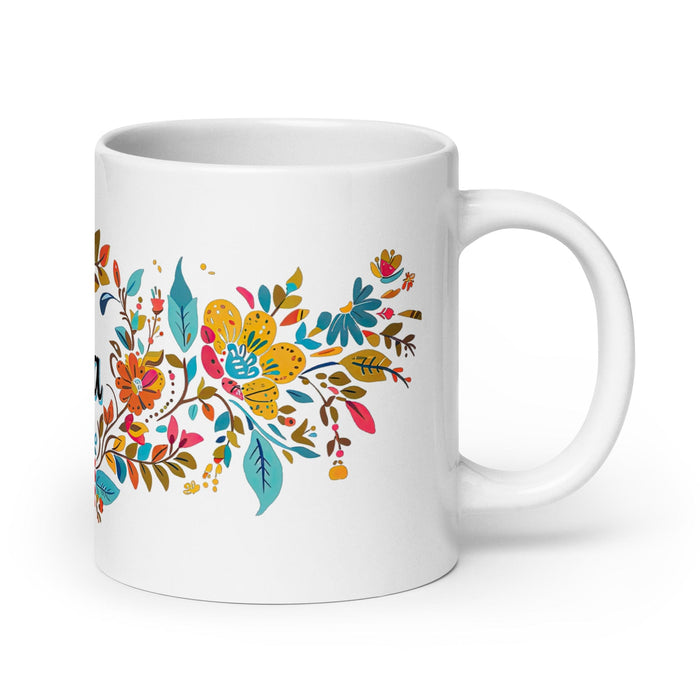 Brisa Exclusive Name Art Piece Home Office Work Coffee Mug Mexican Spanish Pride Gift Cup One-Of-A-Kind Calligraphy White Glossy Mug | B24 Mexicada 20 oz