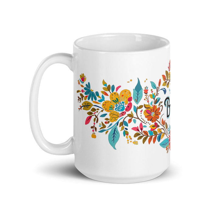 Brisa Exclusive Name Art Piece Home Office Work Coffee Mug Mexican Spanish Pride Gift Cup One-Of-A-Kind Calligraphy White Glossy Mug | B24 Mexicada