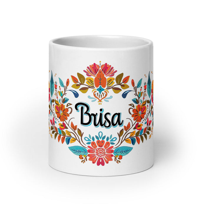 Brisa Exclusive Name Art Piece Home Office Work Coffee Mug Mexican Spanish Pride Gift Cup One-Of-A-Kind Calligraphy White Glossy Mug | B24 Mexicada