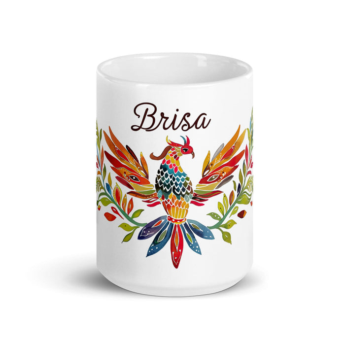 Brisa Exclusive Name Art Piece Home Office Work Coffee Mug Mexican Spanish Pride Gift Cup One-Of-A-Kind Calligraphy White Glossy Mug | B25 Mexicada