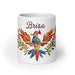 Brisa Exclusive Name Art Piece Home Office Work Coffee Mug Mexican Spanish Pride Gift Cup One-Of-A-Kind Calligraphy White Glossy Mug | B25 Mexicada