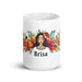 Brisa Exclusive Name Art Piece Home Office Work Coffee Mug Mexican Spanish Pride Gift Cup One-Of-A-Kind Calligraphy White Glossy Mug | B26 Mexicada