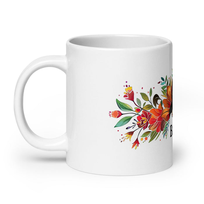 Brisa Exclusive Name Art Piece Home Office Work Coffee Mug Mexican Spanish Pride Gift Cup One-Of-A-Kind Calligraphy White Glossy Mug | B26 Mexicada