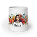 Brisa Exclusive Name Art Piece Home Office Work Coffee Mug Mexican Spanish Pride Gift Cup One-Of-A-Kind Calligraphy White Glossy Mug | B26 Mexicada