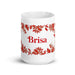 Brisa Exclusive Name Art Piece Home Office Work Coffee Mug Mexican Spanish Pride Gift Cup One-Of-A-Kind Calligraphy White Glossy Mug | B27 Mexicada