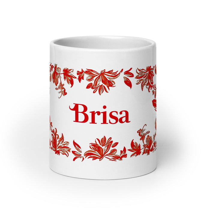 Brisa Exclusive Name Art Piece Home Office Work Coffee Mug Mexican Spanish Pride Gift Cup One-Of-A-Kind Calligraphy White Glossy Mug | B27 Mexicada