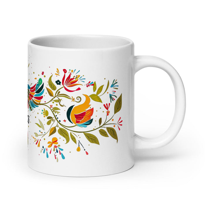 Brisa Exclusive Name Art Piece Home Office Work Coffee Mug Mexican Spanish Pride Gift Cup One-Of-A-Kind Calligraphy White Glossy Mug | B28 Mexicada 20 oz