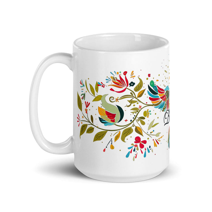 Brisa Exclusive Name Art Piece Home Office Work Coffee Mug Mexican Spanish Pride Gift Cup One-Of-A-Kind Calligraphy White Glossy Mug | B28 Mexicada