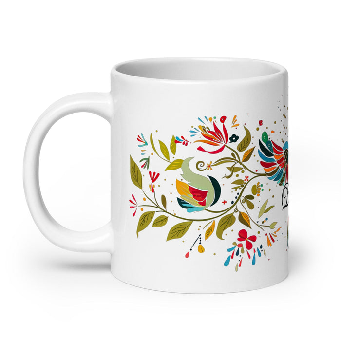 Brisa Exclusive Name Art Piece Home Office Work Coffee Mug Mexican Spanish Pride Gift Cup One-Of-A-Kind Calligraphy White Glossy Mug | B28 Mexicada