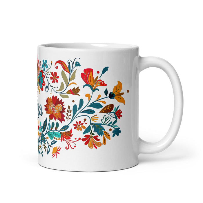 Brisa Exclusive Name Art Piece Home Office Work Coffee Mug Mexican Spanish Pride Gift Cup One-Of-A-Kind Calligraphy White Glossy Mug | B5 Mexicada 11 oz