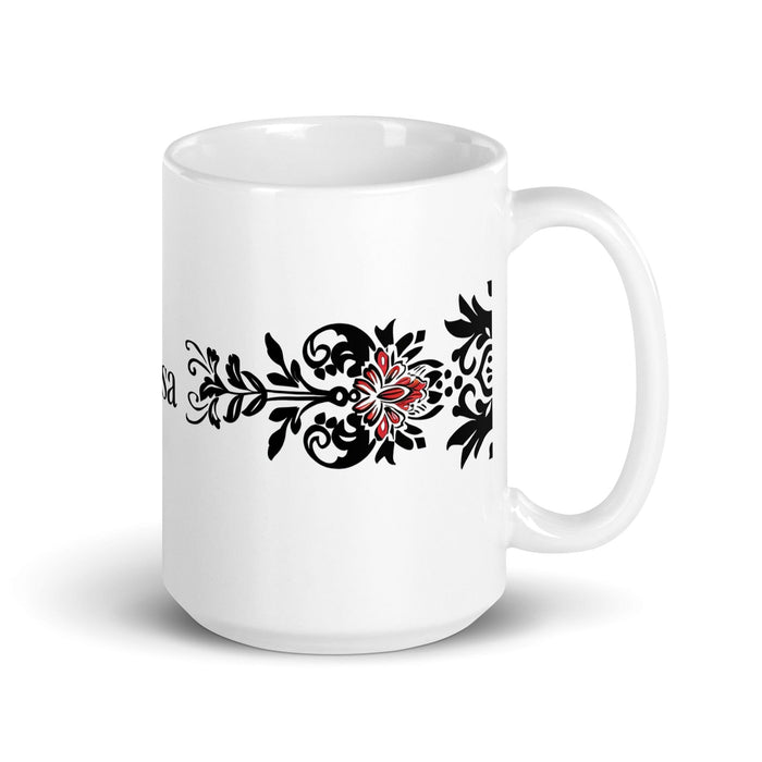 Brisa Exclusive Name Art Piece Home Office Work Coffee Mug Mexican Spanish Pride Gift Cup One-Of-A-Kind Calligraphy White Glossy Mug | B6 Mexicada 15 oz