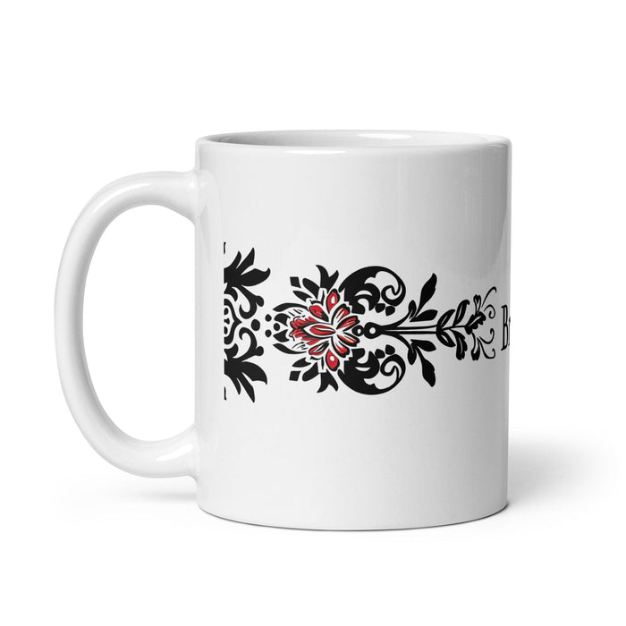 Brisa Exclusive Name Art Piece Home Office Work Coffee Mug Mexican Spanish Pride Gift Cup One-Of-A-Kind Calligraphy White Glossy Mug | B6 Mexicada