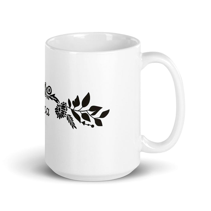 Brisa Exclusive Name Art Piece Home Office Work Coffee Mug Mexican Spanish Pride Gift Cup One-Of-A-Kind Calligraphy White Glossy Mug | B7 Mexicada 15 oz