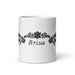 Brisa Exclusive Name Art Piece Home Office Work Coffee Mug Mexican Spanish Pride Gift Cup One-Of-A-Kind Calligraphy White Glossy Mug | B7 Mexicada