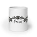 Brisa Exclusive Name Art Piece Home Office Work Coffee Mug Mexican Spanish Pride Gift Cup One-Of-A-Kind Calligraphy White Glossy Mug | B7 Mexicada