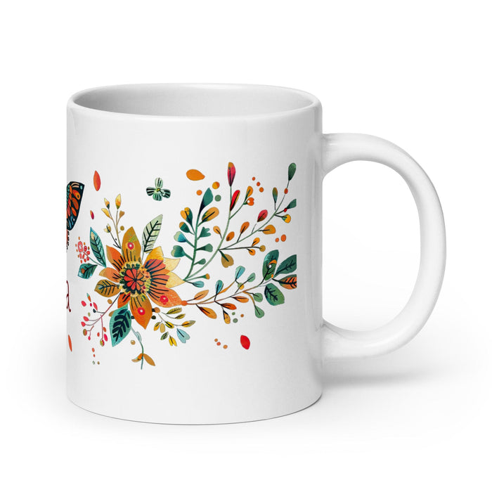 Brisa Exclusive Name Art Piece Home Office Work Coffee Mug Mexican Spanish Pride Gift Cup One-Of-A-Kind Calligraphy White Glossy Mug | B8 Mexicada 20 oz