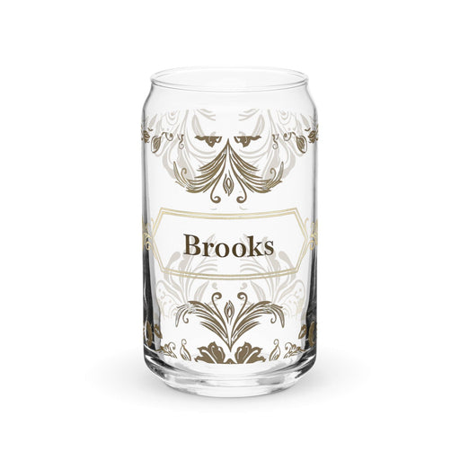 Brooks Exclusive Name Art Piece Can-Shaped Glass Home Office Work Mexican Spanish Pride Gift Cup One-Of-A-Kind Calligraphy Glass | B16 Mexicada 16 oz