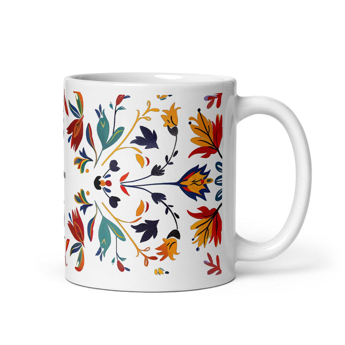 Brooks Exclusive Name Art Piece Home Office Work Coffee Mug Mexican Spanish Pride Gift Cup One-Of-A-Kind Calligraphy White Glossy Mug | B12 Mexicada 11 oz