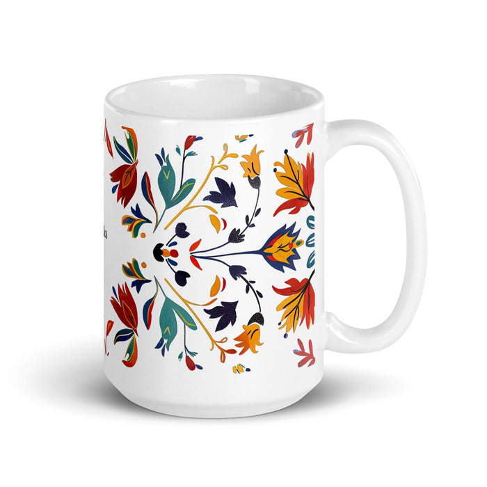 Brooks Exclusive Name Art Piece Home Office Work Coffee Mug Mexican Spanish Pride Gift Cup One-Of-A-Kind Calligraphy White Glossy Mug | B12 Mexicada 15 oz