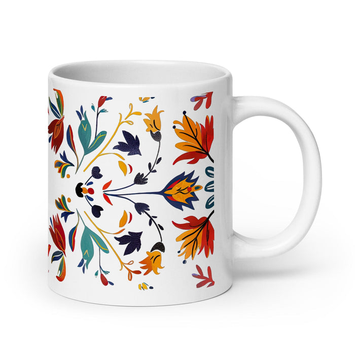 Brooks Exclusive Name Art Piece Home Office Work Coffee Mug Mexican Spanish Pride Gift Cup One-Of-A-Kind Calligraphy White Glossy Mug | B12 Mexicada 20 oz