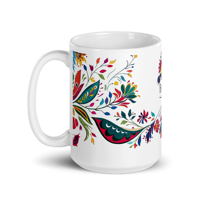 Brooks Exclusive Name Art Piece Home Office Work Coffee Mug Mexican Spanish Pride Gift Cup One-Of-A-Kind Calligraphy White Glossy Mug | B13 Mexicada