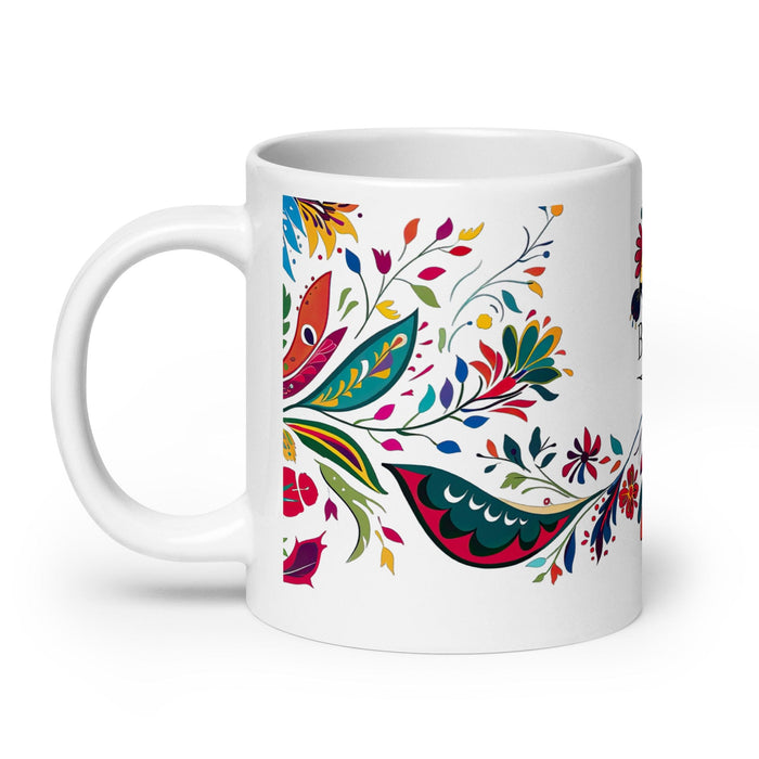 Brooks Exclusive Name Art Piece Home Office Work Coffee Mug Mexican Spanish Pride Gift Cup One-Of-A-Kind Calligraphy White Glossy Mug | B13 Mexicada