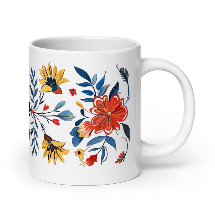 Brooks Exclusive Name Art Piece Home Office Work Coffee Mug Mexican Spanish Pride Gift Cup One-Of-A-Kind Calligraphy White Glossy Mug | B15 Mexicada 20 oz