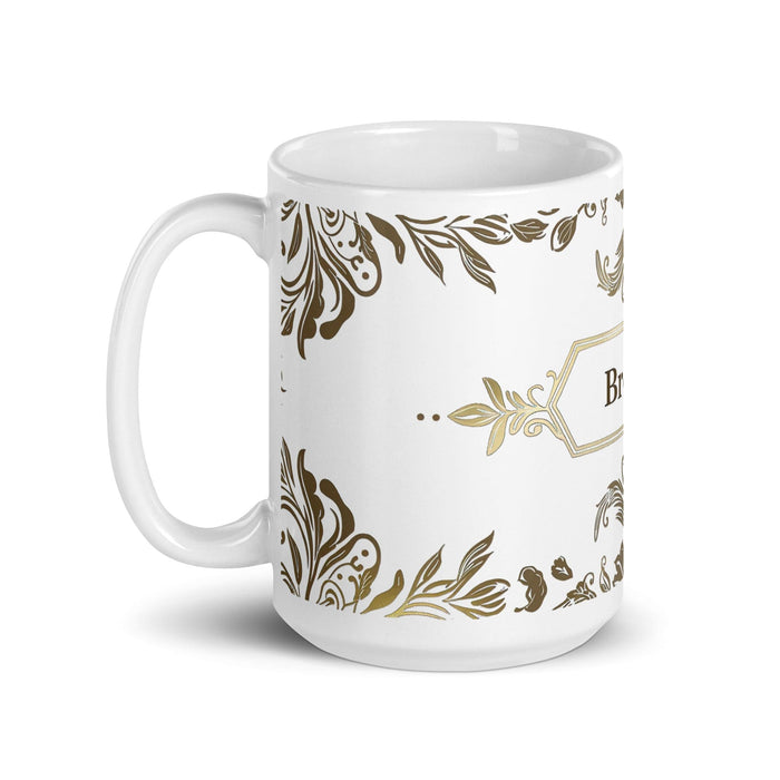 Brooks Exclusive Name Art Piece Home Office Work Coffee Mug Mexican Spanish Pride Gift Cup One-Of-A-Kind Calligraphy White Glossy Mug | B16 Mexicada