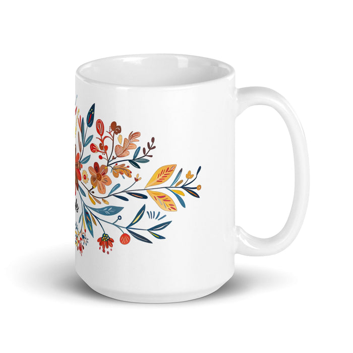 Brooks Exclusive Name Art Piece Home Office Work Coffee Mug Mexican Spanish Pride Gift Cup One-Of-A-Kind Calligraphy White Glossy Mug | B17 Mexicada 15 oz