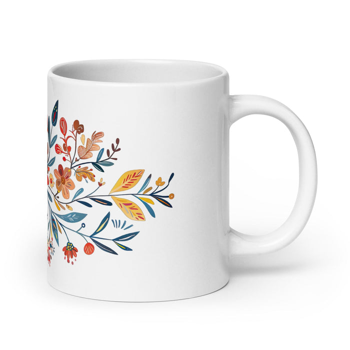 Brooks Exclusive Name Art Piece Home Office Work Coffee Mug Mexican Spanish Pride Gift Cup One-Of-A-Kind Calligraphy White Glossy Mug | B17 Mexicada 20 oz