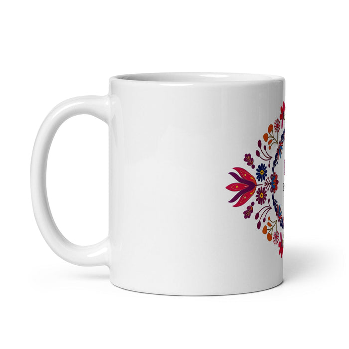 Brooks Exclusive Name Art Piece Home Office Work Coffee Mug Mexican Spanish Pride Gift Cup One-Of-A-Kind Calligraphy White Glossy Mug | B19 Mexicada