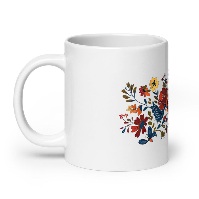 Brooks Exclusive Name Art Piece Home Office Work Coffee Mug Mexican Spanish Pride Gift Cup One-Of-A-Kind Calligraphy White Glossy Mug | B2 Mexicada