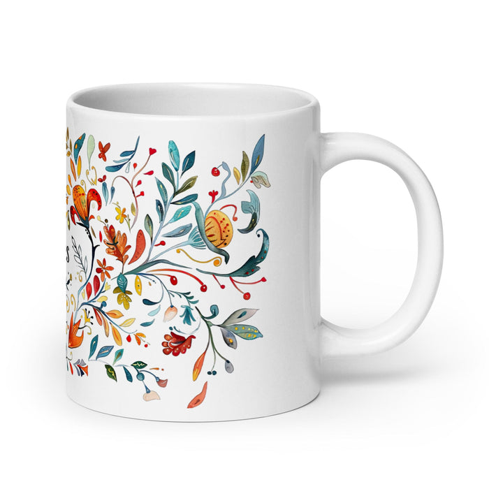 Brooks Exclusive Name Art Piece Home Office Work Coffee Mug Mexican Spanish Pride Gift Cup One-Of-A-Kind Calligraphy White Glossy Mug | B20 Mexicada 20 oz