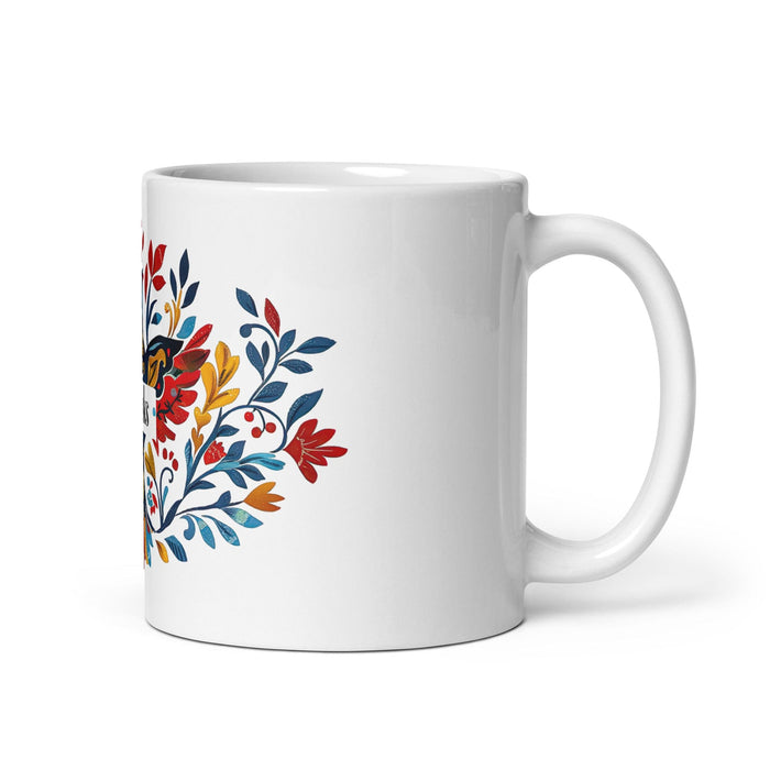 Brooks Exclusive Name Art Piece Home Office Work Coffee Mug Mexican Spanish Pride Gift Cup One-Of-A-Kind Calligraphy White Glossy Mug | B21 Mexicada 11 oz