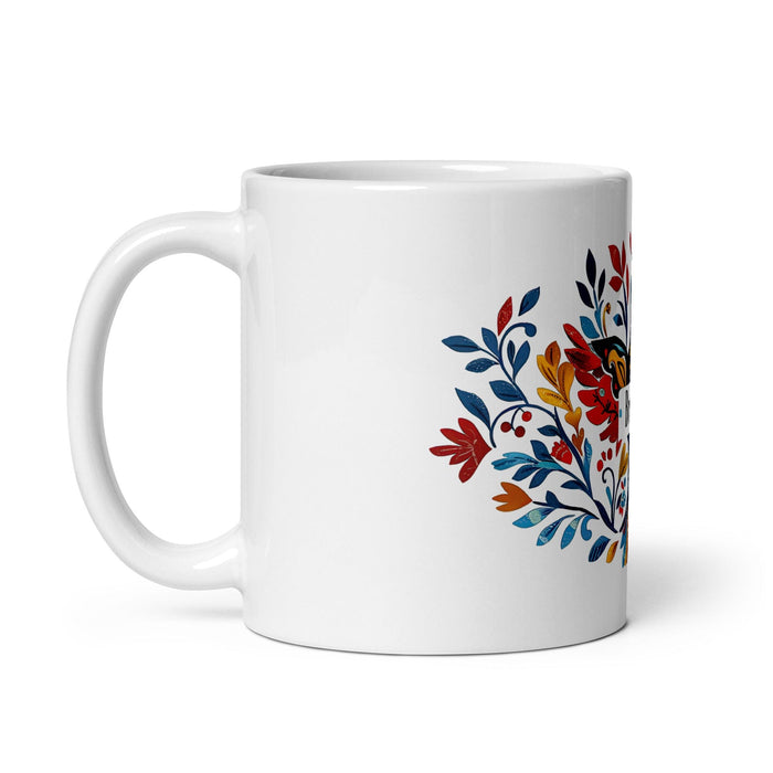 Brooks Exclusive Name Art Piece Home Office Work Coffee Mug Mexican Spanish Pride Gift Cup One-Of-A-Kind Calligraphy White Glossy Mug | B21 Mexicada