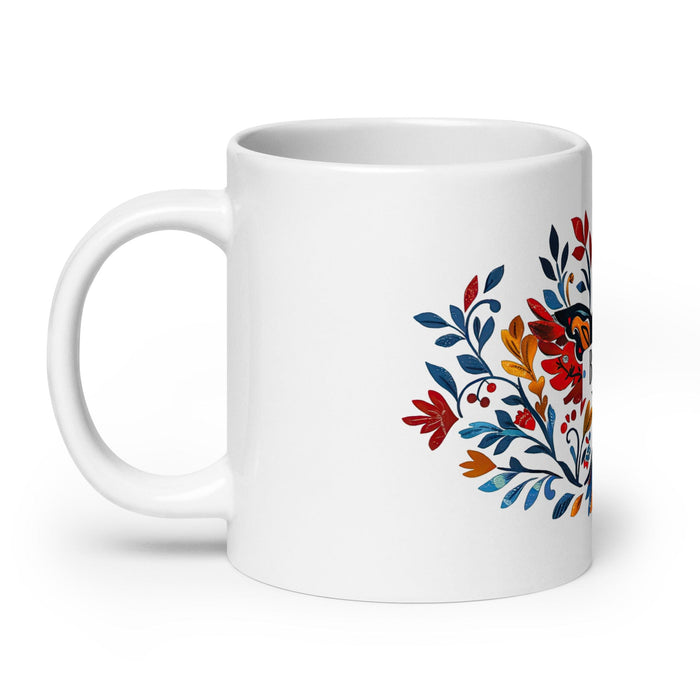 Brooks Exclusive Name Art Piece Home Office Work Coffee Mug Mexican Spanish Pride Gift Cup One-Of-A-Kind Calligraphy White Glossy Mug | B21 Mexicada