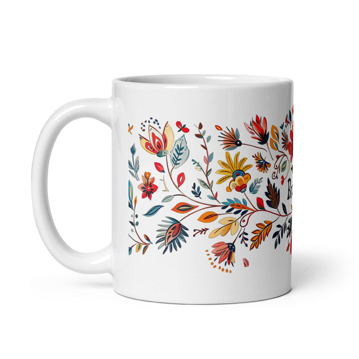 Brooks Exclusive Name Art Piece Home Office Work Coffee Mug Mexican Spanish Pride Gift Cup One-Of-A-Kind Calligraphy White Glossy Mug | B22 Mexicada