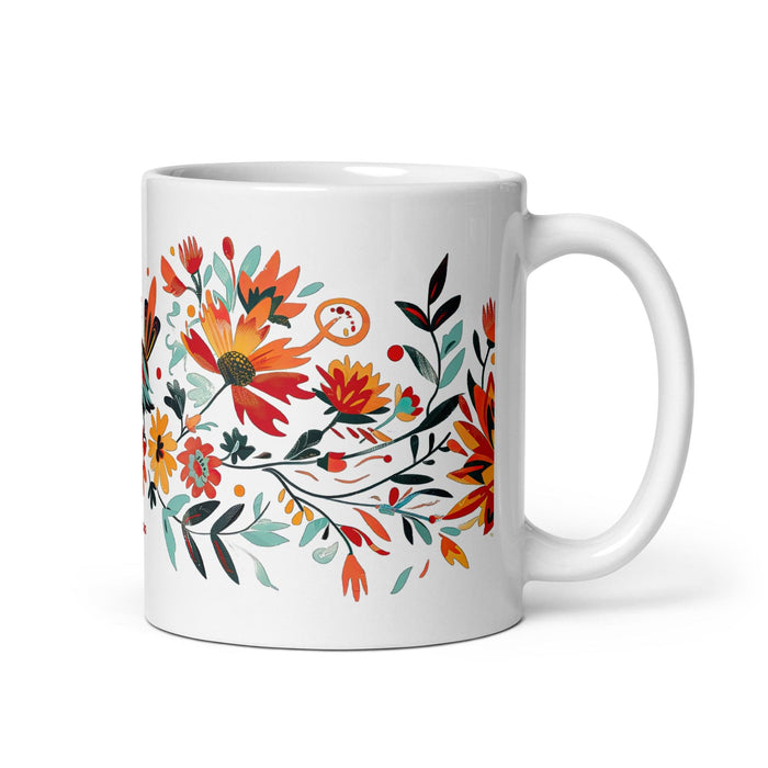 Brooks Exclusive Name Art Piece Home Office Work Coffee Mug Mexican Spanish Pride Gift Cup One-Of-A-Kind Calligraphy White Glossy Mug | B3 Mexicada 11 oz