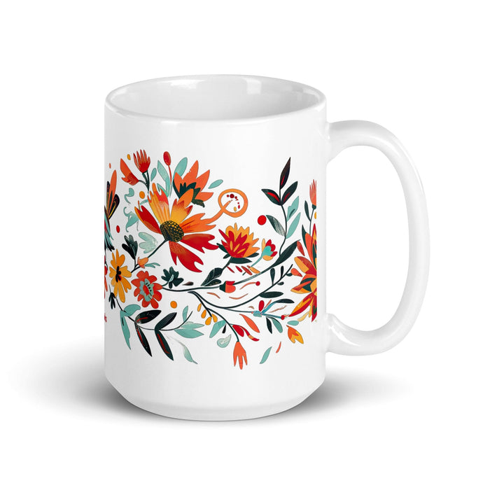 Brooks Exclusive Name Art Piece Home Office Work Coffee Mug Mexican Spanish Pride Gift Cup One-Of-A-Kind Calligraphy White Glossy Mug | B3 Mexicada 15 oz