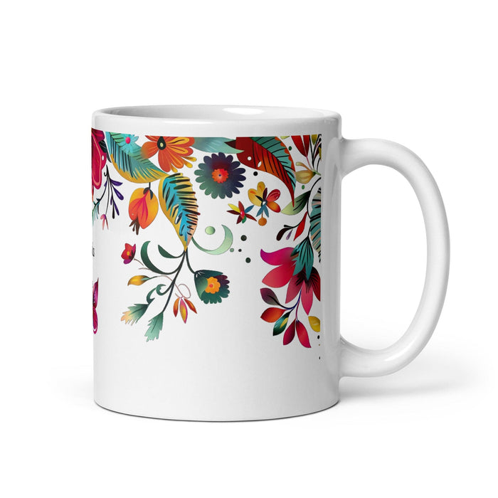 Brooks Exclusive Name Art Piece Home Office Work Coffee Mug Mexican Spanish Pride Gift Cup One-Of-A-Kind Calligraphy White Glossy Mug | B5 Mexicada 11 oz